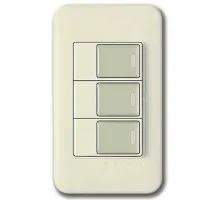 Выключатель трехклавишный Imex 70 Wide Delux Gold WSN 0123G Цвет арматуры коричневый