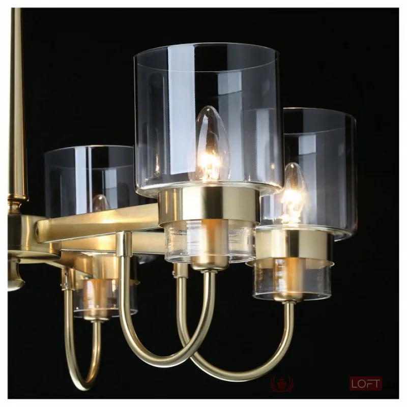 Подвесная люстра MW-Light Элла 18 483014906 Цвет арматуры медь Цвет плафонов серый от ImperiumLoft