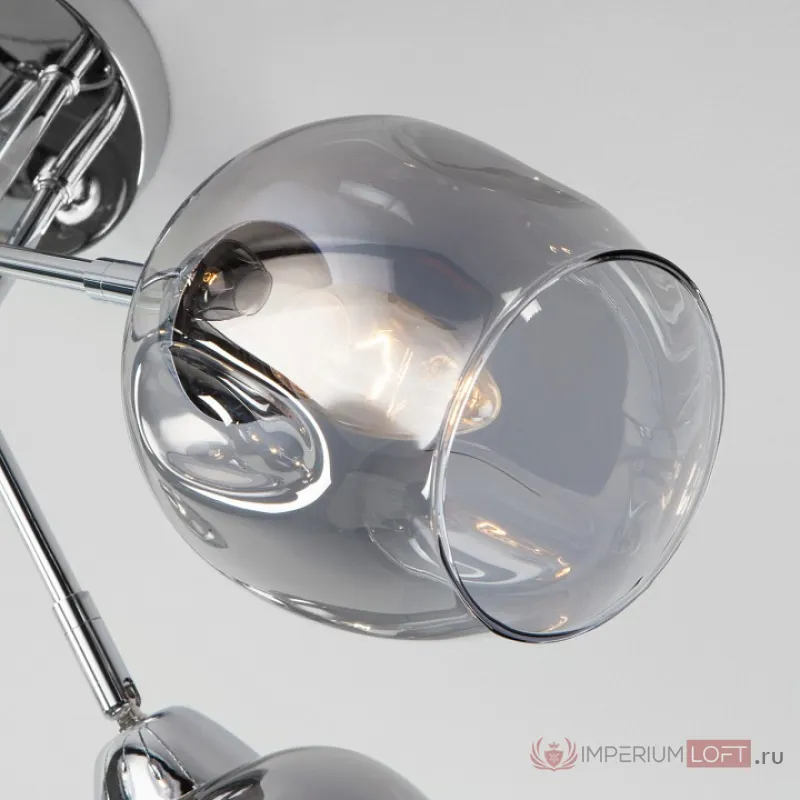Потолочная люстра Eurosvet Marci 30164/5 хром Цвет арматуры хром Цвет плафонов серый от ImperiumLoft