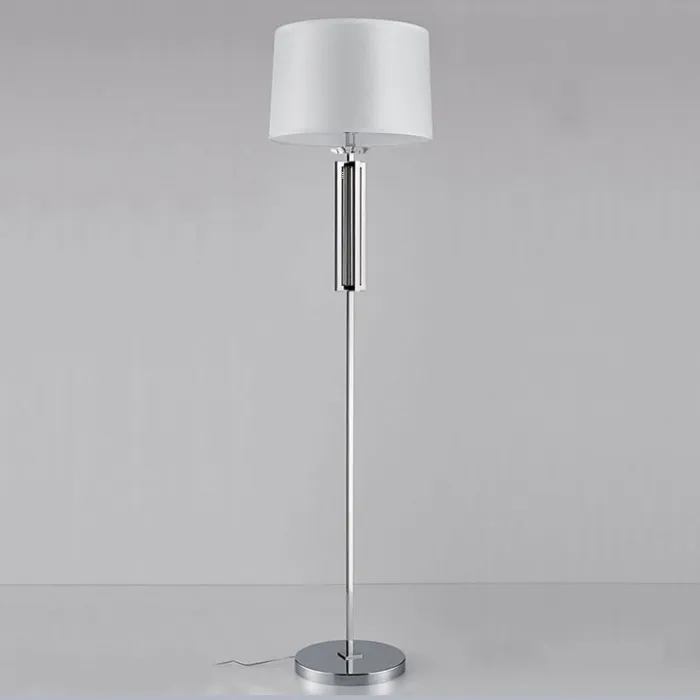 Торшер Newport 4400 4401/FL black nickel без абажура Цвет плафонов белый Цвет арматуры никель от ImperiumLoft