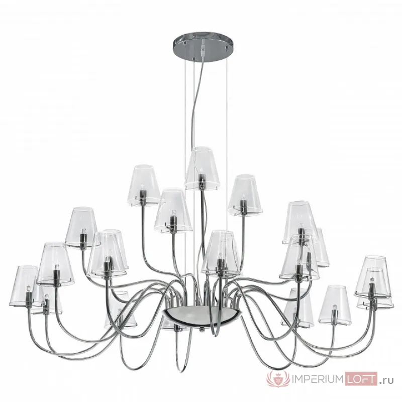Подвесная люстра Lightstar Diafano 758214 Цвет арматуры хром Цвет плафонов прозрачный от ImperiumLoft
