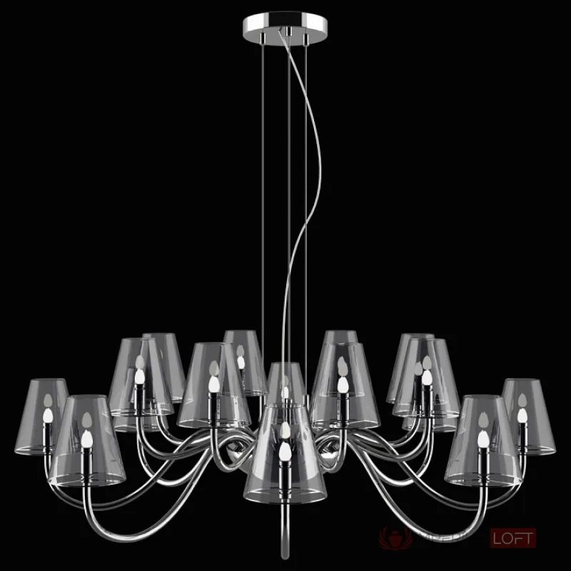 Подвесная люстра Lightstar Diafano 758164 Цвет арматуры хром Цвет плафонов прозрачный от ImperiumLoft