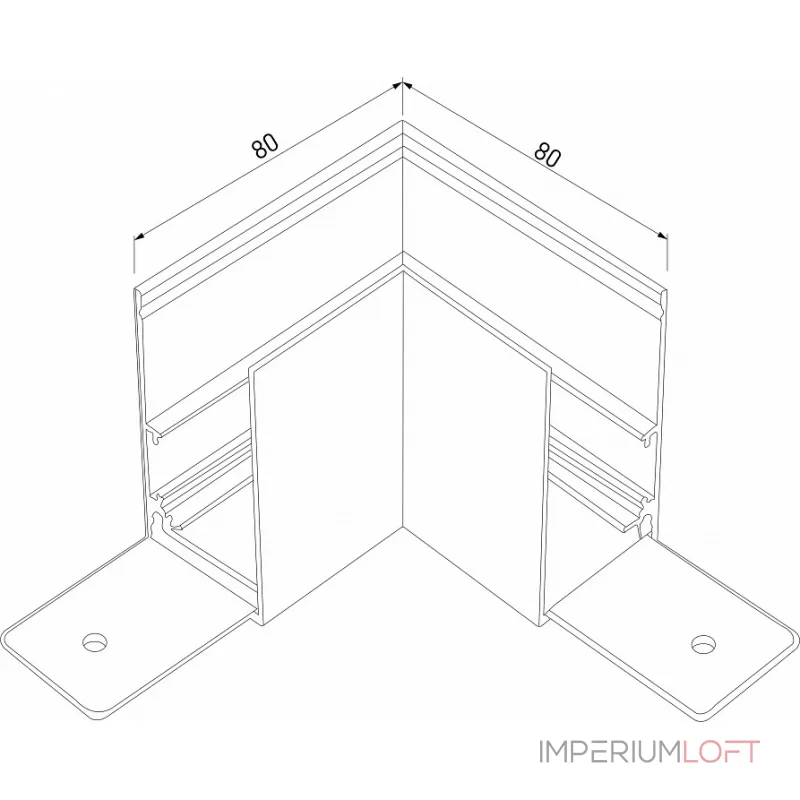 Соединитель угловой L-образный для треков накладных Elektrostandard Slim Magnetic 85090/11