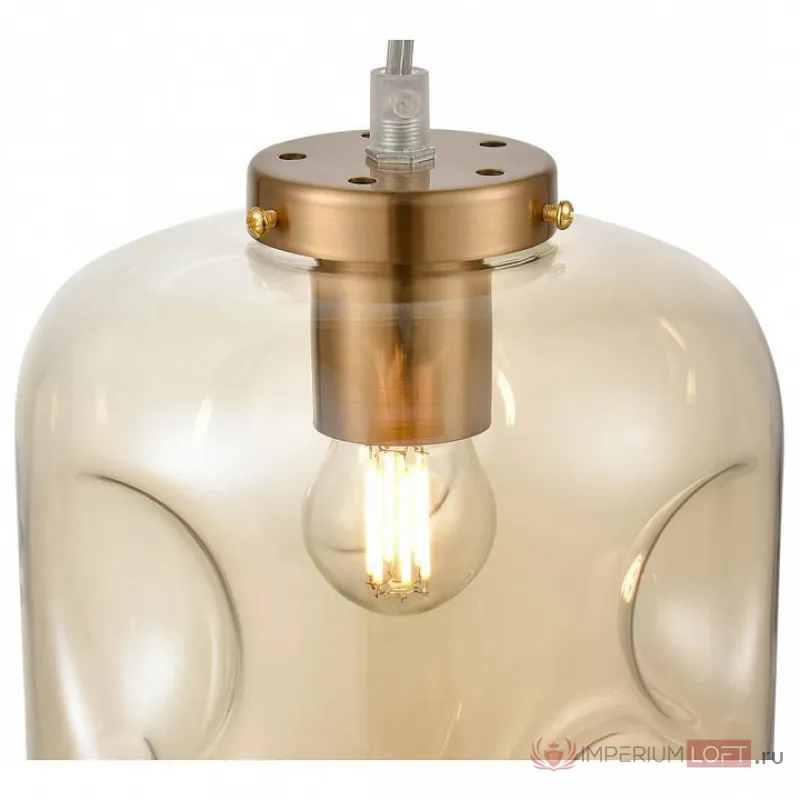 Подвесной светильник Vele Luce Alieno 742 VL5354P31 Цвет плафонов янтарный Цвет арматуры бронза от ImperiumLoft