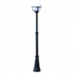 Фонарный столб Arte Lamp Monaco A1497PA-1BK Цвет арматуры черный Цвет плафонов белый