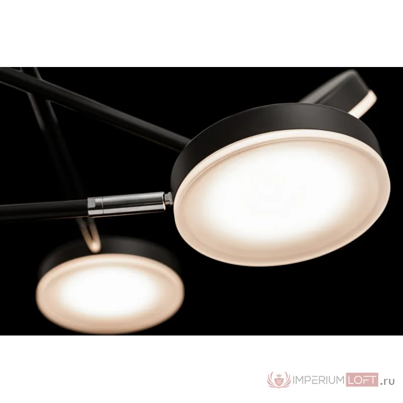 Люстра на штанге Maytoni Fad MOD070PL-L48B3K Цвет арматуры черный Цвет плафонов белый от ImperiumLoft