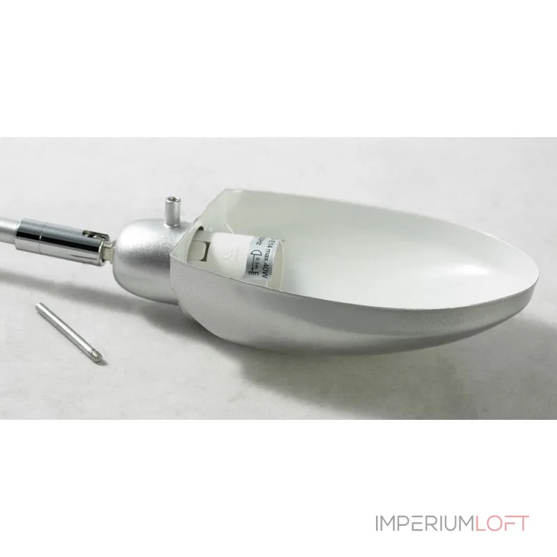 Настольная лампа офисная Lussole Roma LST-4364-01 Цвет арматуры серый Цвет плафонов серый