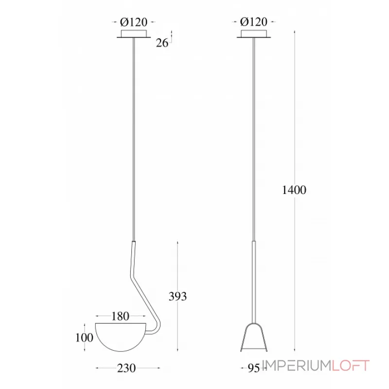 Подвесной светильник Maytoni MOD126PL-01B