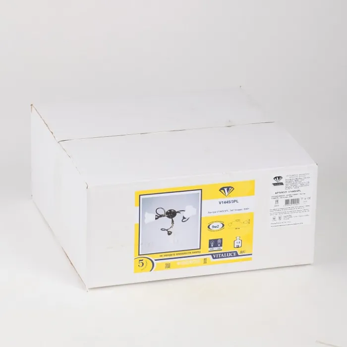 Потолочная люстра Vitaluce V1445 V1445/3PL Цвет арматуры золото Цвет плафонов белый от ImperiumLoft