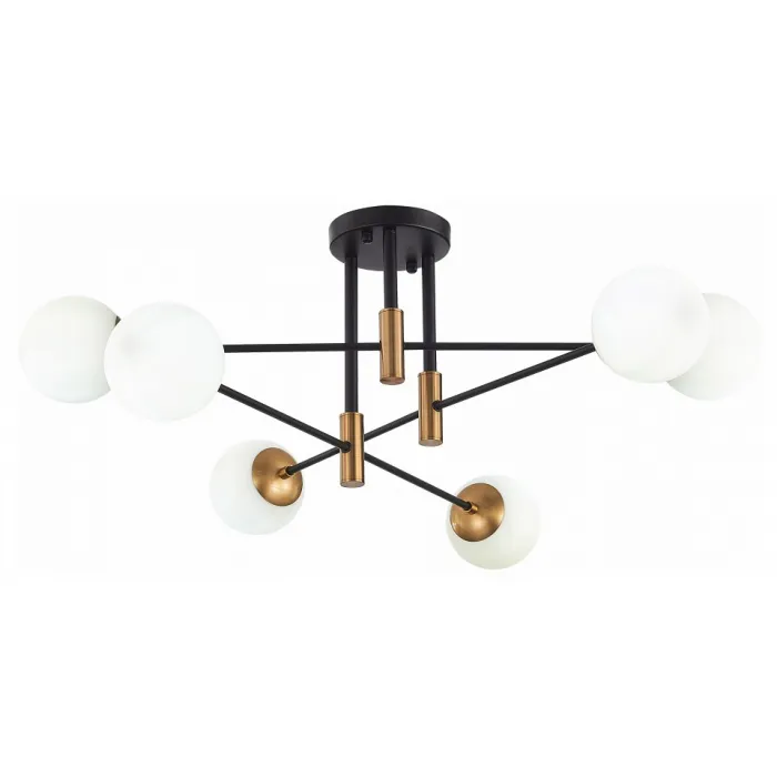 Потолочная люстра ST-Luce Limano SL1203.402.06 Цвет плафонов белый Цвет арматуры бронза от ImperiumLoft