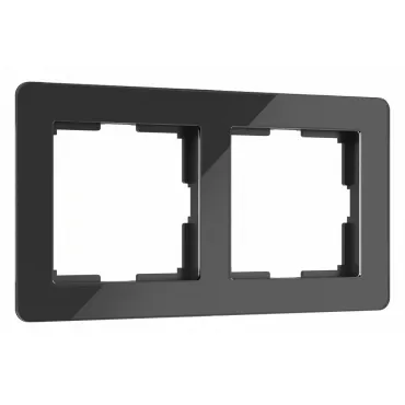 Рамка на 2 поста Werkel Acrylic черный W0022708 от ImperiumLoft