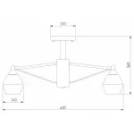Люстра на штанге Eurosvet Takara 70135/5 кофе от ImperiumLoft