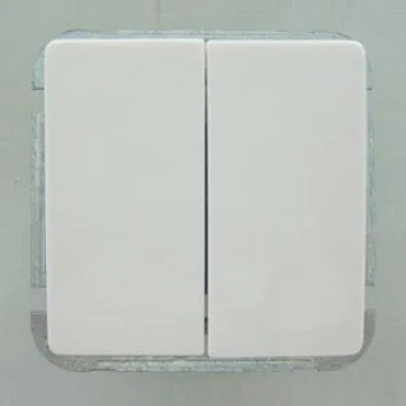 Выключатель двухклавишный без рамки Imex 1122L 1122L-S100 Цвет арматуры белый