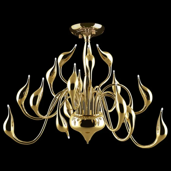 Люстра на штанге Lightstar Cigno Collo 751182 Цвет арматуры золото от ImperiumLoft