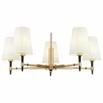 Люстра на штанге Maytoni Zaragoza H001CL-05BS Цвет арматуры латунь Цвет плафонов белый от ImperiumLoft