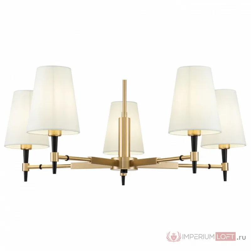 Люстра на штанге Maytoni Zaragoza H001CL-05BS Цвет арматуры латунь Цвет плафонов белый от ImperiumLoft
