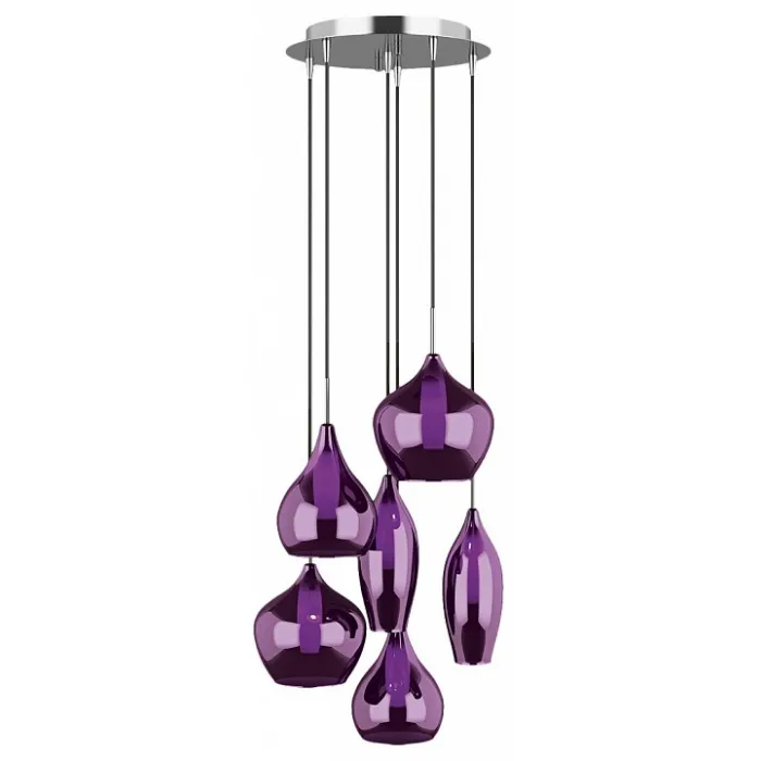 Подвесной светильник Lightstar Pentola 803069 Цвет арматуры хром Цвет плафонов фиолетовый от ImperiumLoft