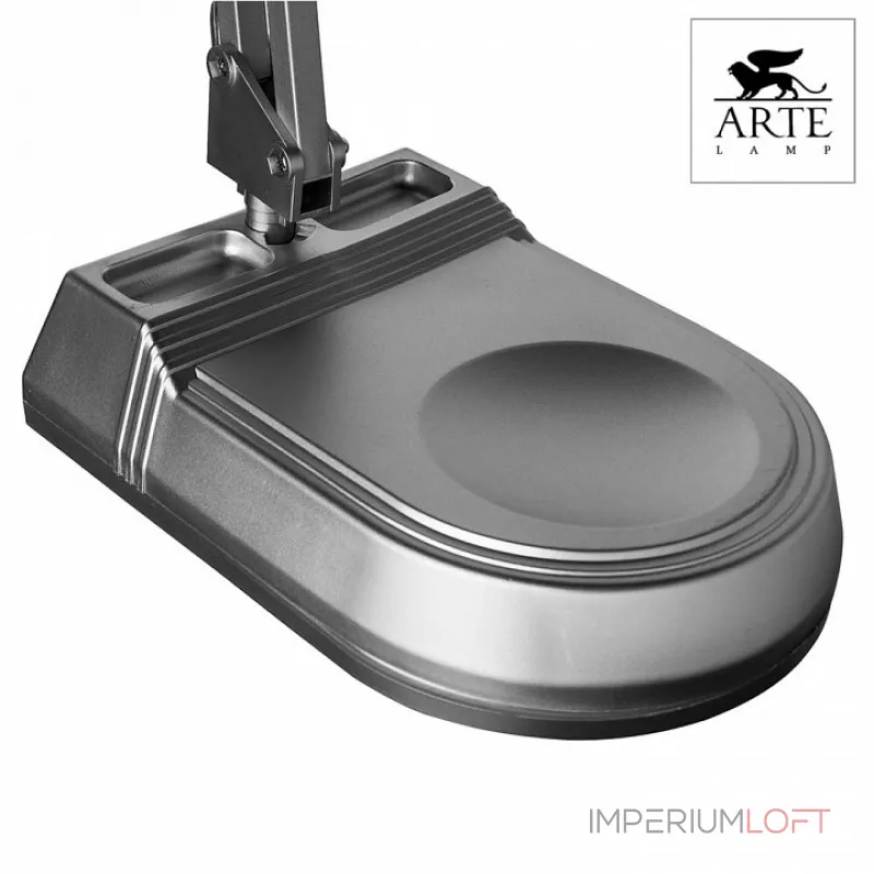 Настольная лампа офисная Arte Lamp Desk A5810LT-1SI Цвет арматуры серебро Цвет плафонов серебро