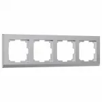 Рамка на 4 поста Werkel Stark 2 W0041806 Цвет арматуры серебро