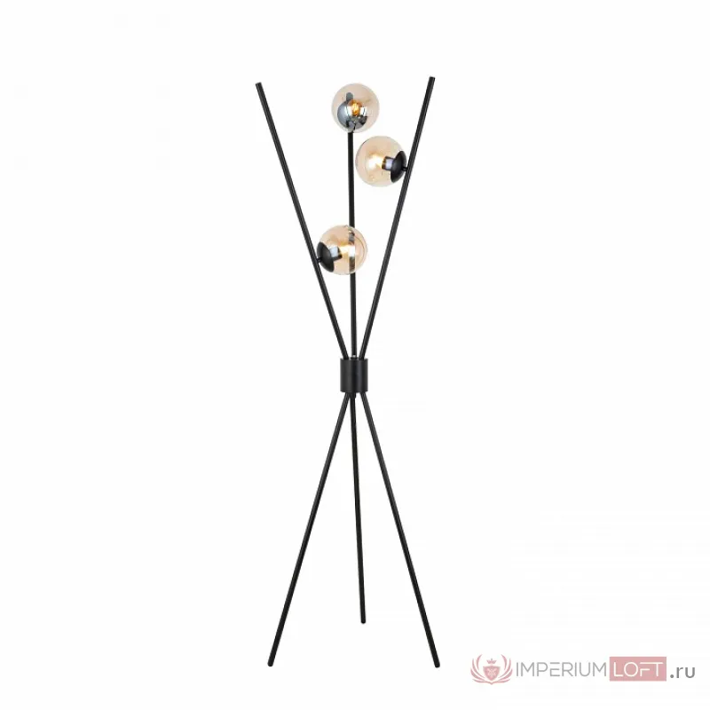 Торшер ST-Luce Stampo SL549.505.03 Цвет арматуры черный Цвет плафонов янтарный от ImperiumLoft