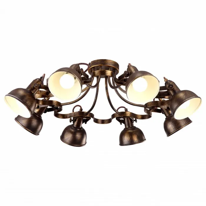 Люстра на штанге Arte Lamp Martin A5216PL-8BR Цвет арматуры коричневый Цвет плафонов коричневый от ImperiumLoft