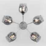 Потолочная люстра Eurosvet Marci 30164/5 хром Цвет арматуры хром Цвет плафонов серый от ImperiumLoft