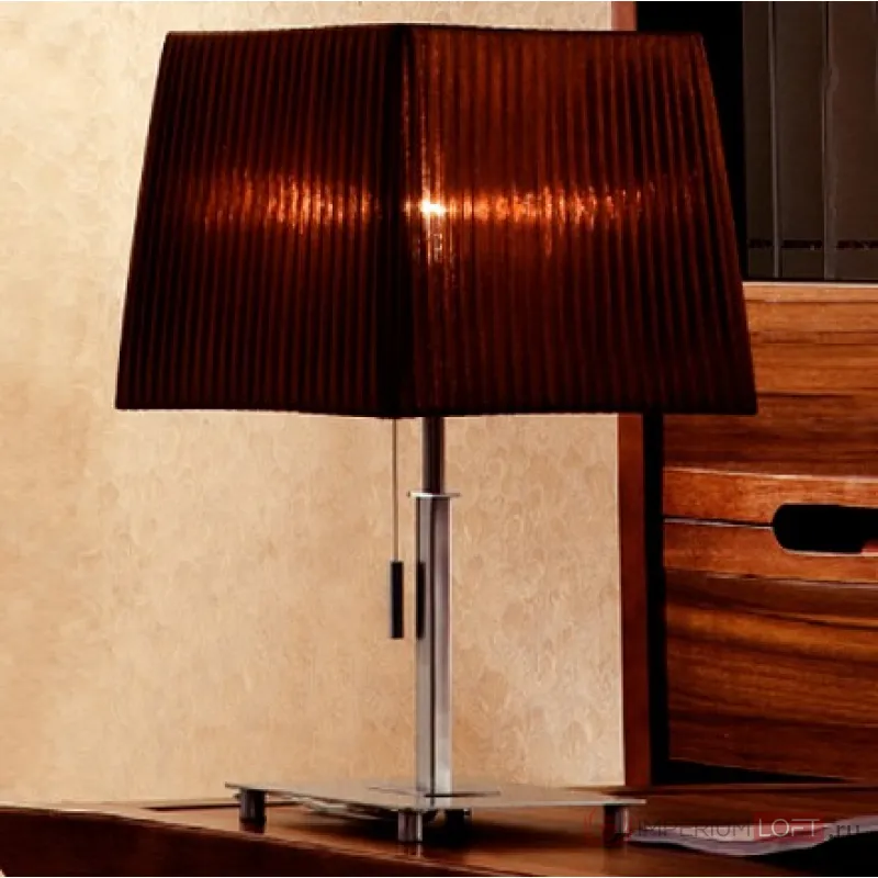 Настольная лампа декоративная Citilux Гофре CL914812 Цвет арматуры хром Цвет плафонов коричневый от ImperiumLoft