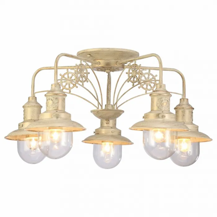 Потолочная люстра Arte Lamp Sailor A4524PL-5WG Цвет арматуры золото Цвет плафонов прозрачный от ImperiumLoft