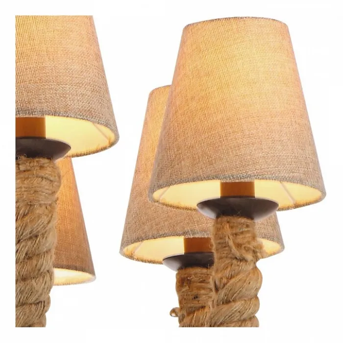 Подвесная люстра Arte Lamp Corda A8958LM-8BR Цвет арматуры коричневый Цвет плафонов коричневый от ImperiumLoft