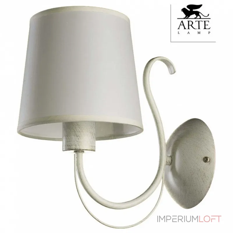 Бра Arte Lamp Orlean A9310AP-1WG Цвет арматуры золото Цвет плафонов белый Бра Arte Lamp Orlean A9310AP-1WG Цвет арматуры золото Цвет плафонов белый