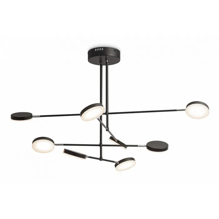 Люстра на штанге Maytoni Fad MOD070PL-L48B3K Цвет арматуры черный Цвет плафонов белый от ImperiumLoft