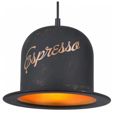 Подвесной светильник Arte Lamp Caffe A5064SP-1BN Цвет арматуры черный Цвет плафонов медь