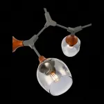 Люстра на штанге EVOLUCE Ciotolla SLE113402-05 Цвет арматуры белый Цвет плафонов серый от ImperiumLoft