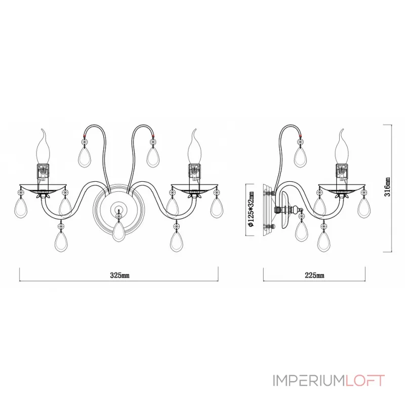 Бра Rivoli Argento A2 SL Б0038407 Цвет арматуры серебро Цвет плафонов серебро Бра Rivoli Argento A2 SL Б0038407 Цвет арматуры серебро Цвет плафонов серебро