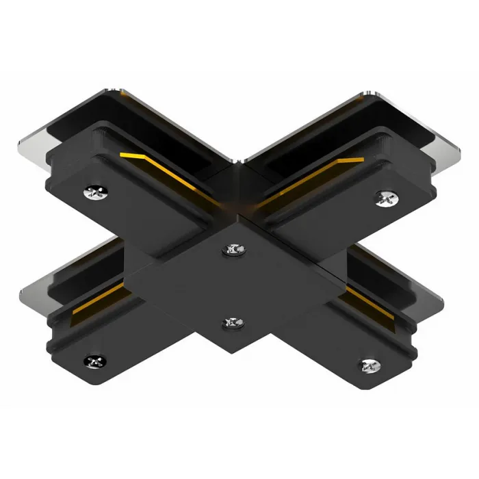 Соединитель с токопроводом X-образный для треков Arte Lamp Track Accessories A110006 Цвет арматуры черный Цвет плафонов белый от ImperiumLoft