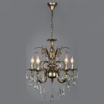 Подвесная люстра Omnilux Florence OML-77603-05 Цвет арматуры золото Цвет плафонов прозрачный от ImperiumLoft