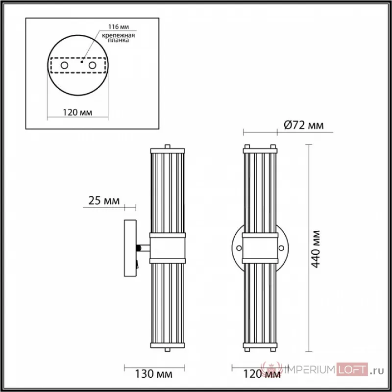 Бра Odeon Light Kepa 4945/2W от ImperiumLoft