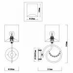 Бра Rivoli Cascata A1 GD Б0038422 Цвет арматуры латунь Цвет плафонов кремовый