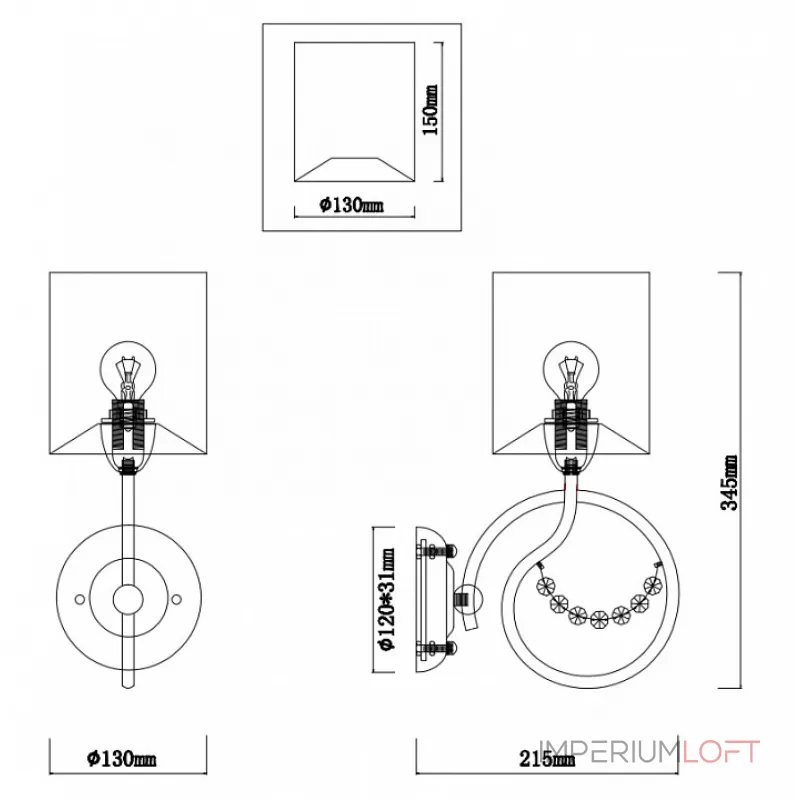 Бра Rivoli Cascata A1 GD Б0038422 Цвет арматуры латунь Цвет плафонов кремовый Бра Rivoli Cascata A1 GD Б0038422 Цвет арматуры латунь Цвет плафонов кремовый
