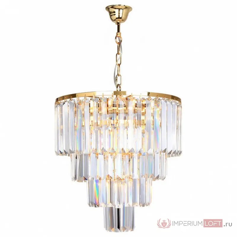 Подвесной светильник Zumaline Amedeo 17106/4+1-GLD Цвет плафонов прозрачный Цвет арматуры золото от ImperiumLoft