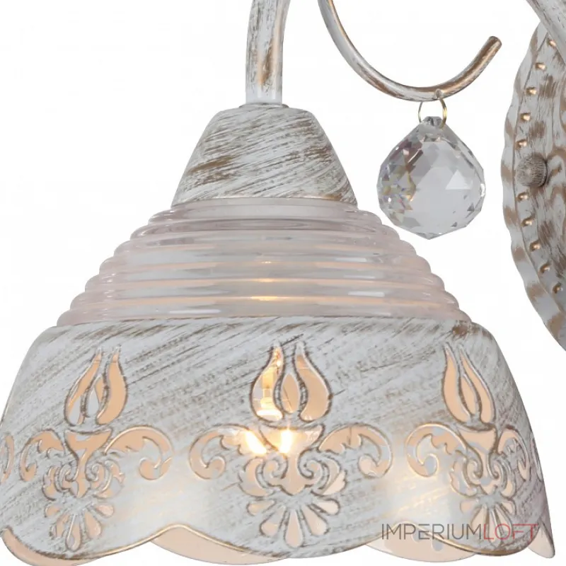 Бра Arte Lamp Sicilia A9106AP-1WG Цвет арматуры золото Цвет плафонов золото Бра Arte Lamp Sicilia A9106AP-1WG Цвет арматуры золото Цвет плафонов золото