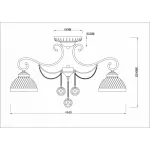 Потолочная люстра Rivoli Cofanetto S5 AB Б0037727 
