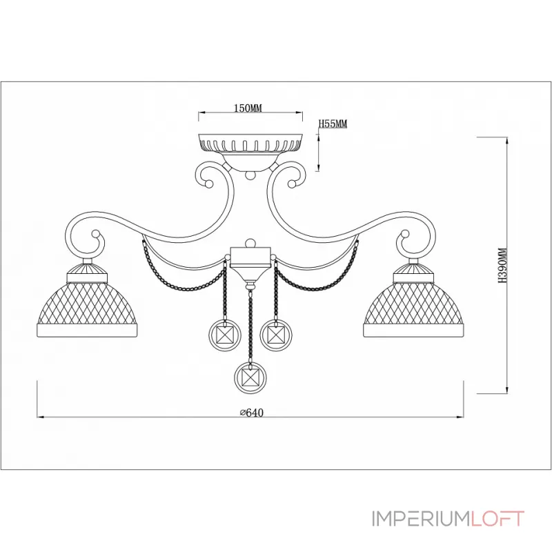 Потолочная люстра Rivoli Cofanetto S5 AB Б0037727 