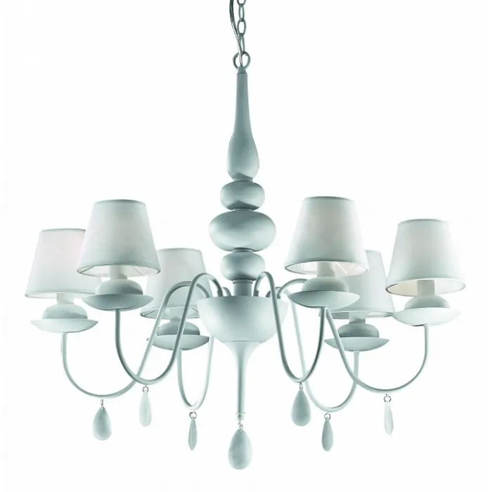 Подвесная люстра Ideal Lux Blanche BLANCHE SP6 BIANCO Цвет арматуры белый от ImperiumLoft
