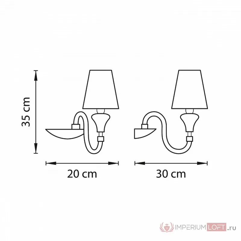 Бра Lightstar Otto 809616 Цвет арматуры хром от ImperiumLoft