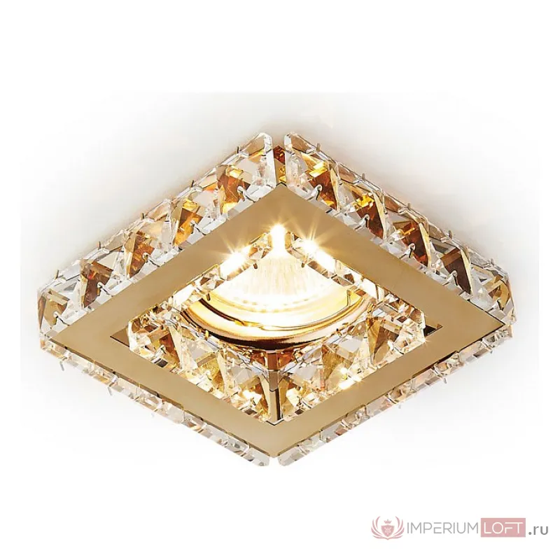 Встраиваемый светильник Ambrella Crystal K110 K110 CL/G Цвет арматуры золото Цвет плафонов прозрачный от ImperiumLoft
