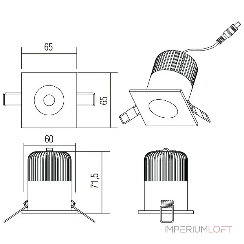 Встраиваемый светильник Donolux DL18572 DL18572/01WW-White SQ Dim
