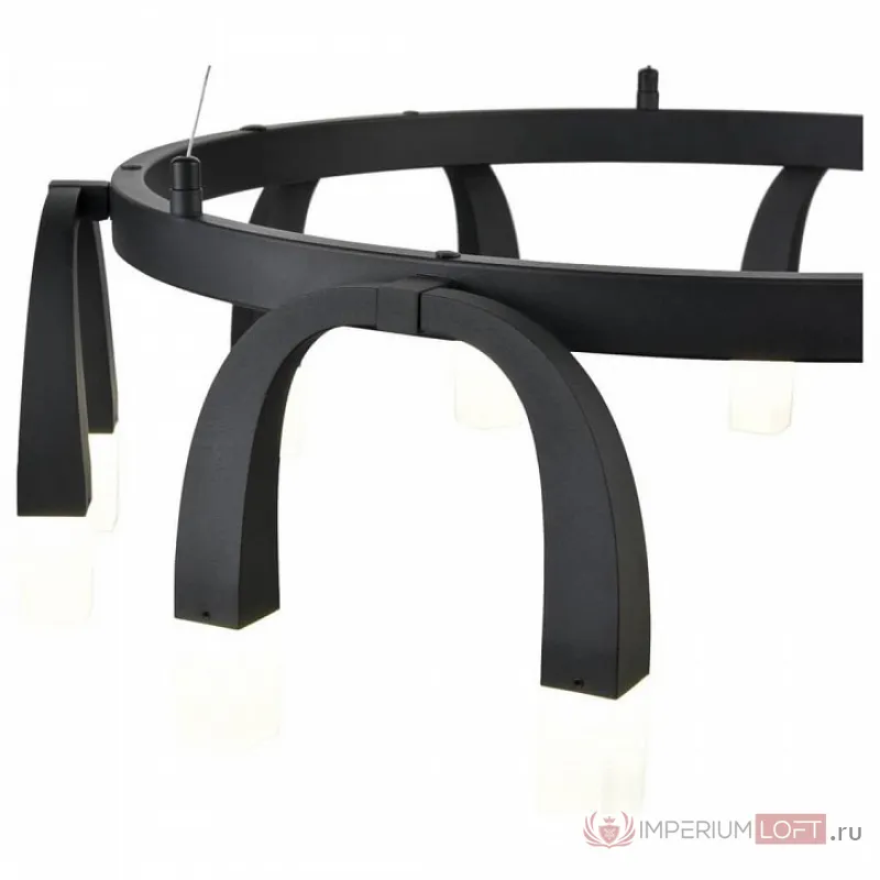 Подвесной светильник Vele Luce Negro 742 VL7102P12 Цвет арматуры черный Цвет плафонов белый от ImperiumLoft