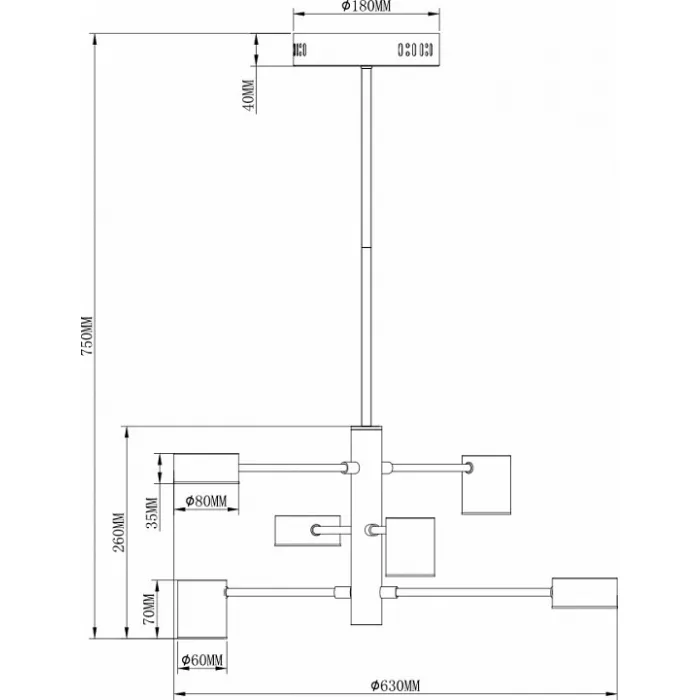 Люстра на штанге Moderli Lewes V2740-6CL от ImperiumLoft