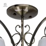 Люстра на штанге DeMarkt City Моника 1 372012505 Цвет плафонов белый Цвет арматуры бронза от ImperiumLoft